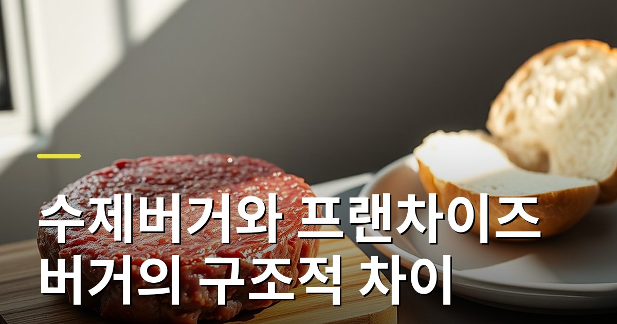 수제버거와 프랜차이즈 버거의 구조적 차이: 패티부터 번까지 비교