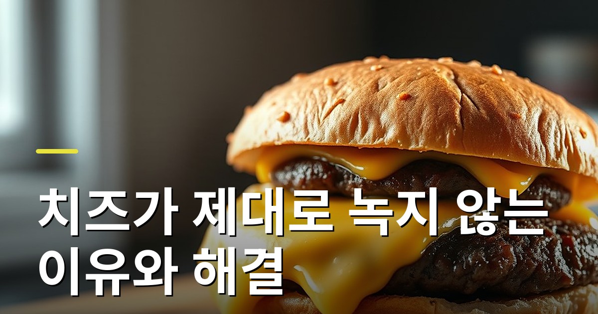 버거 치즈가 제대로 녹지 않는 이유와 해결 방법: 온도, 시점, 슬라이스 선택법